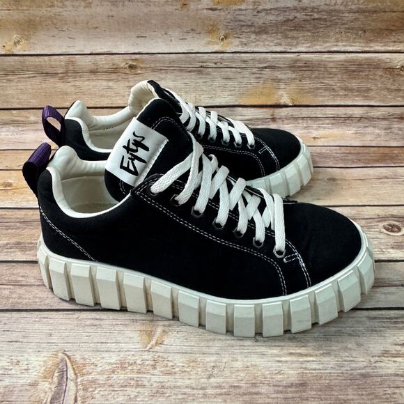 Eytys Womens 90s Style Black Chunky Sole Platform Y2K Sneakers 8.5 - Picture 2 of 10